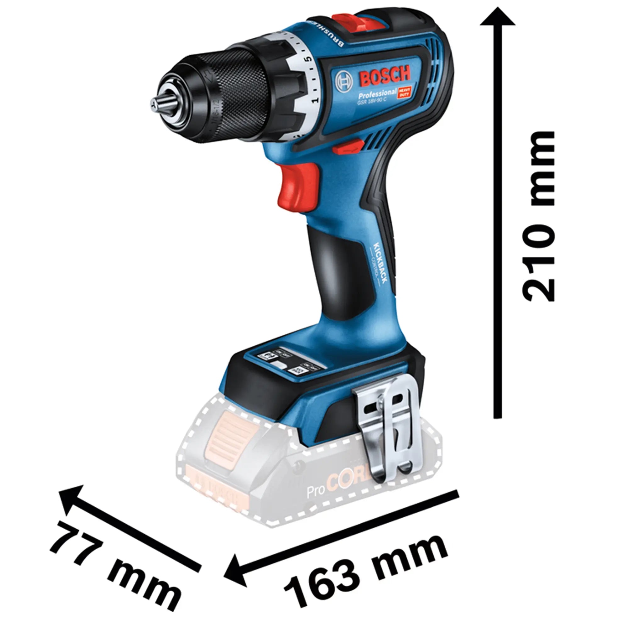 Trapano Avvitatore Bosch GSR 18V-90 C