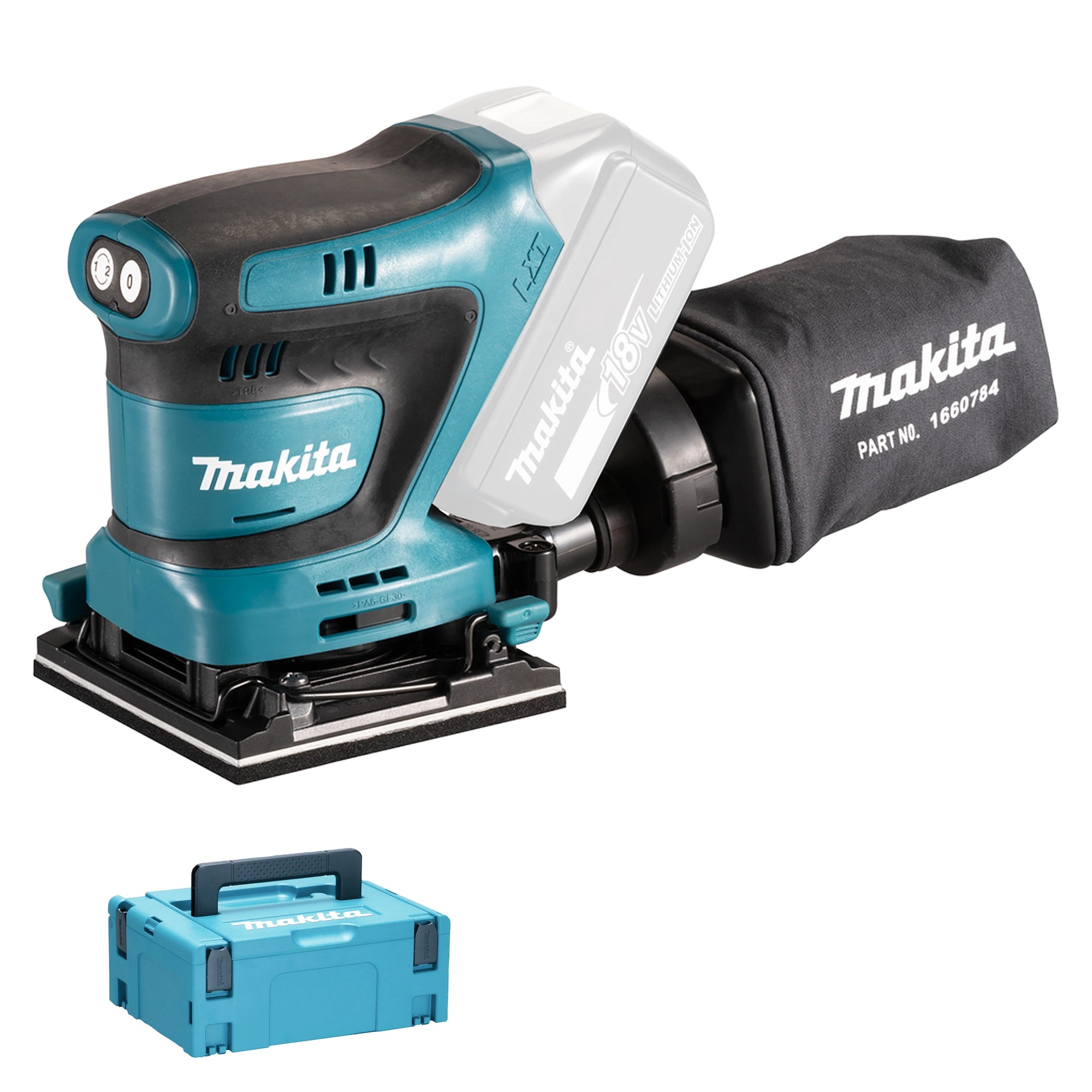 Levigatrice orbitale Makita DBO480ZJ 18V