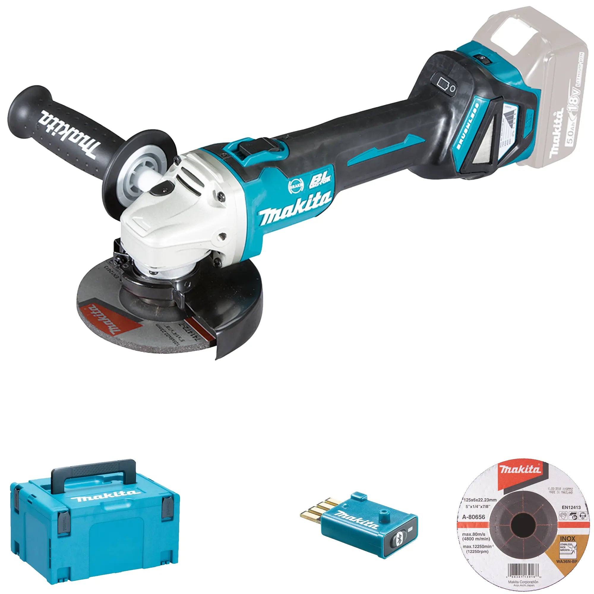 Smerigliatrice Makita DGA514ZJU 18V