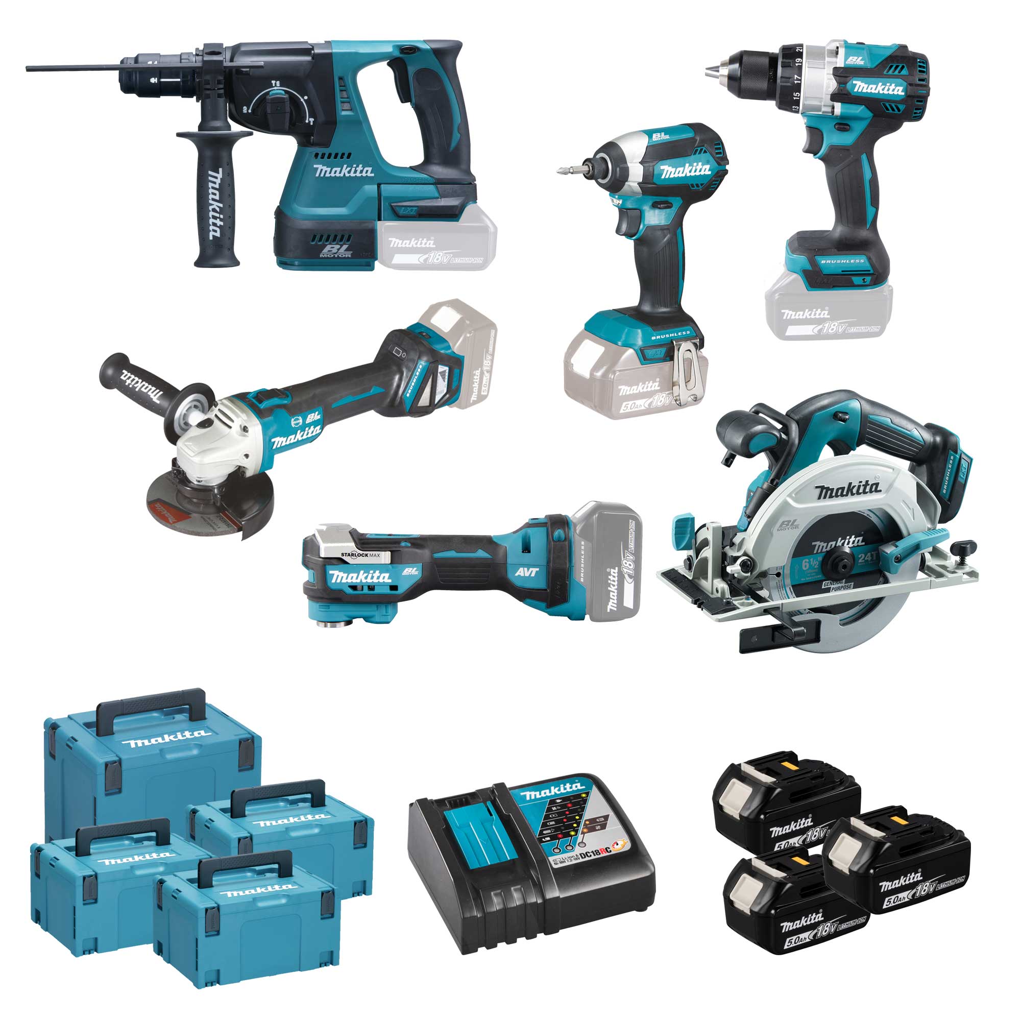 Combo Kit Makita DLX6126JX1 18V 5Ah