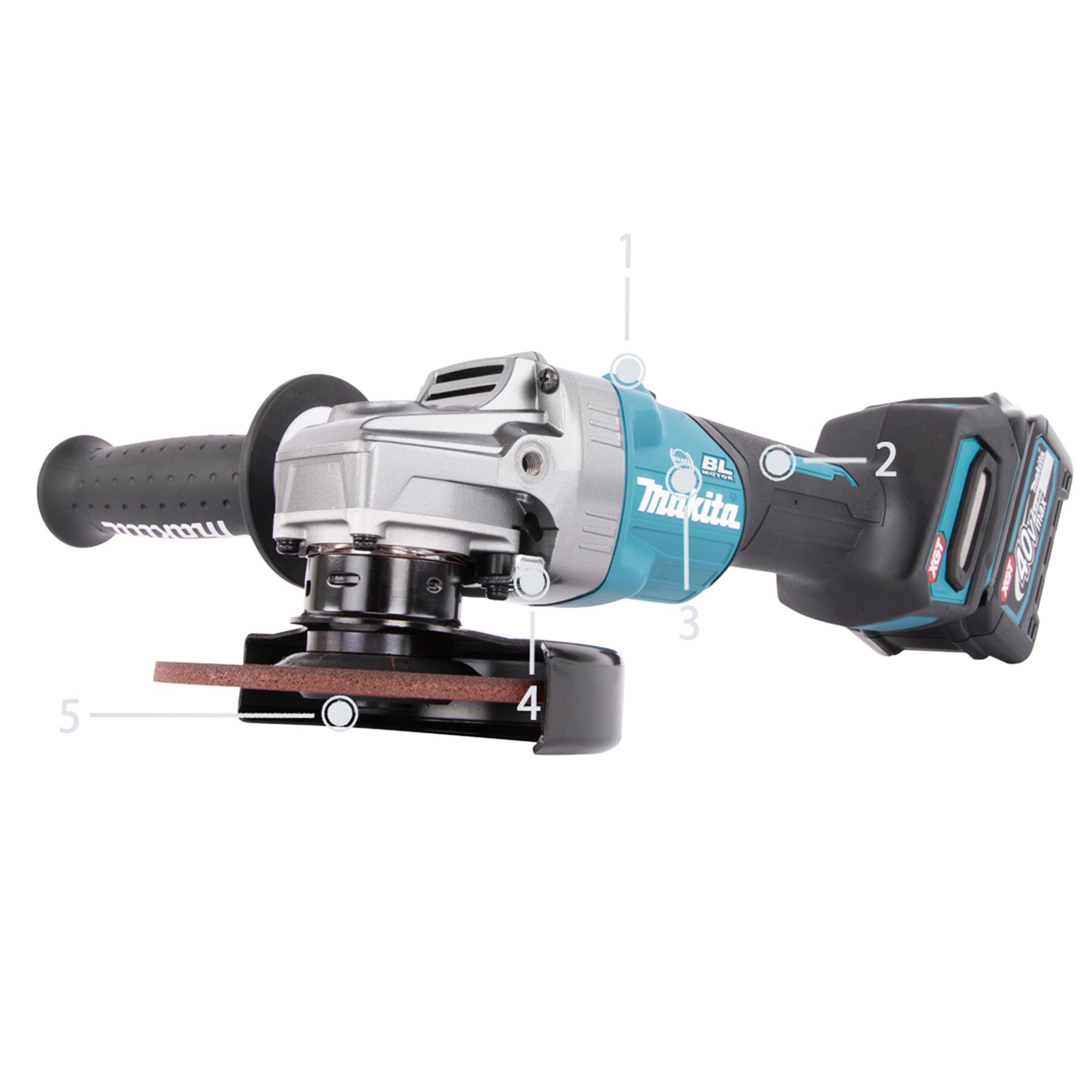 Smerigliatrice Makita GA023GM201 40V 4Ah