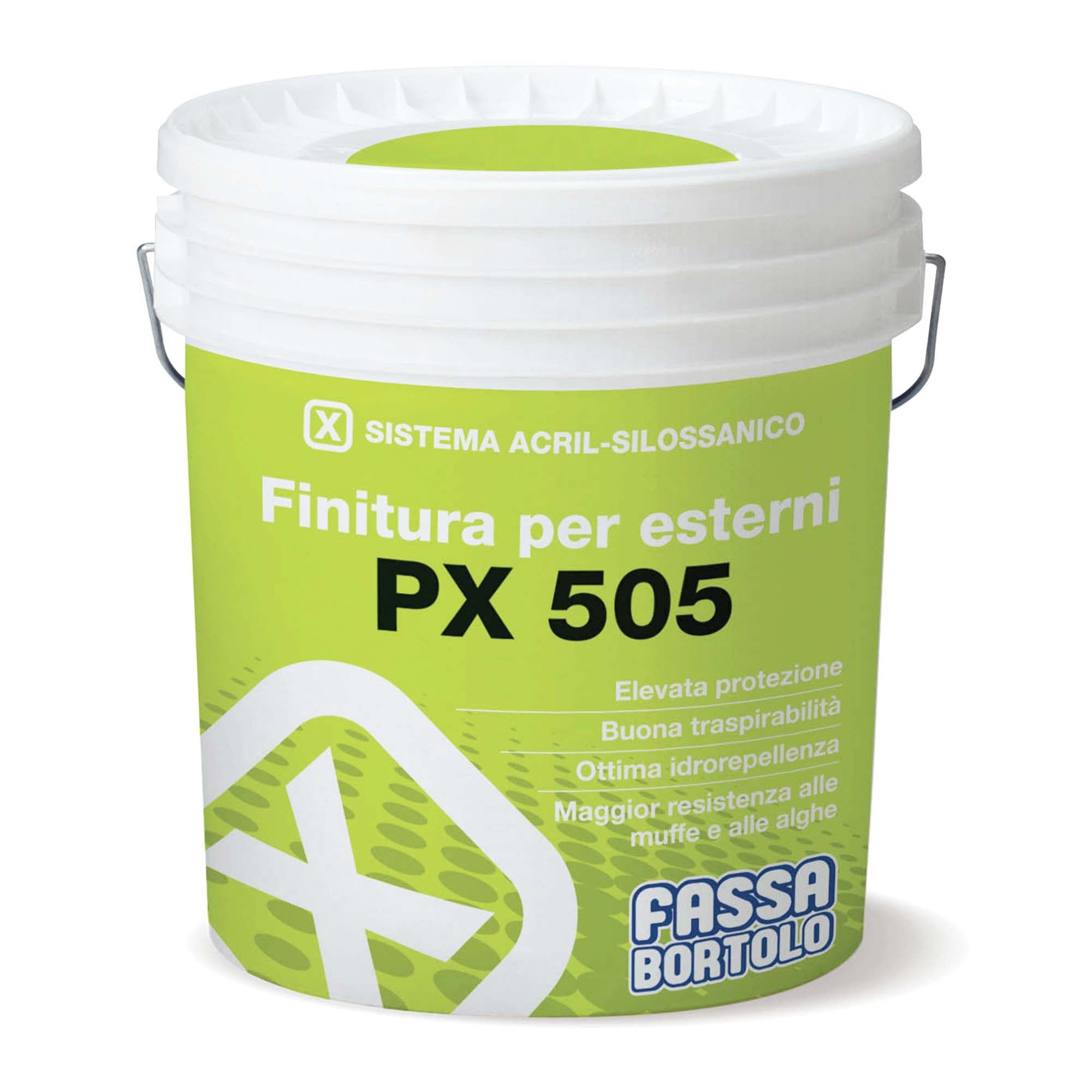 Pittura Acril Silossanica Fassa PX505 Bianca riempitiva