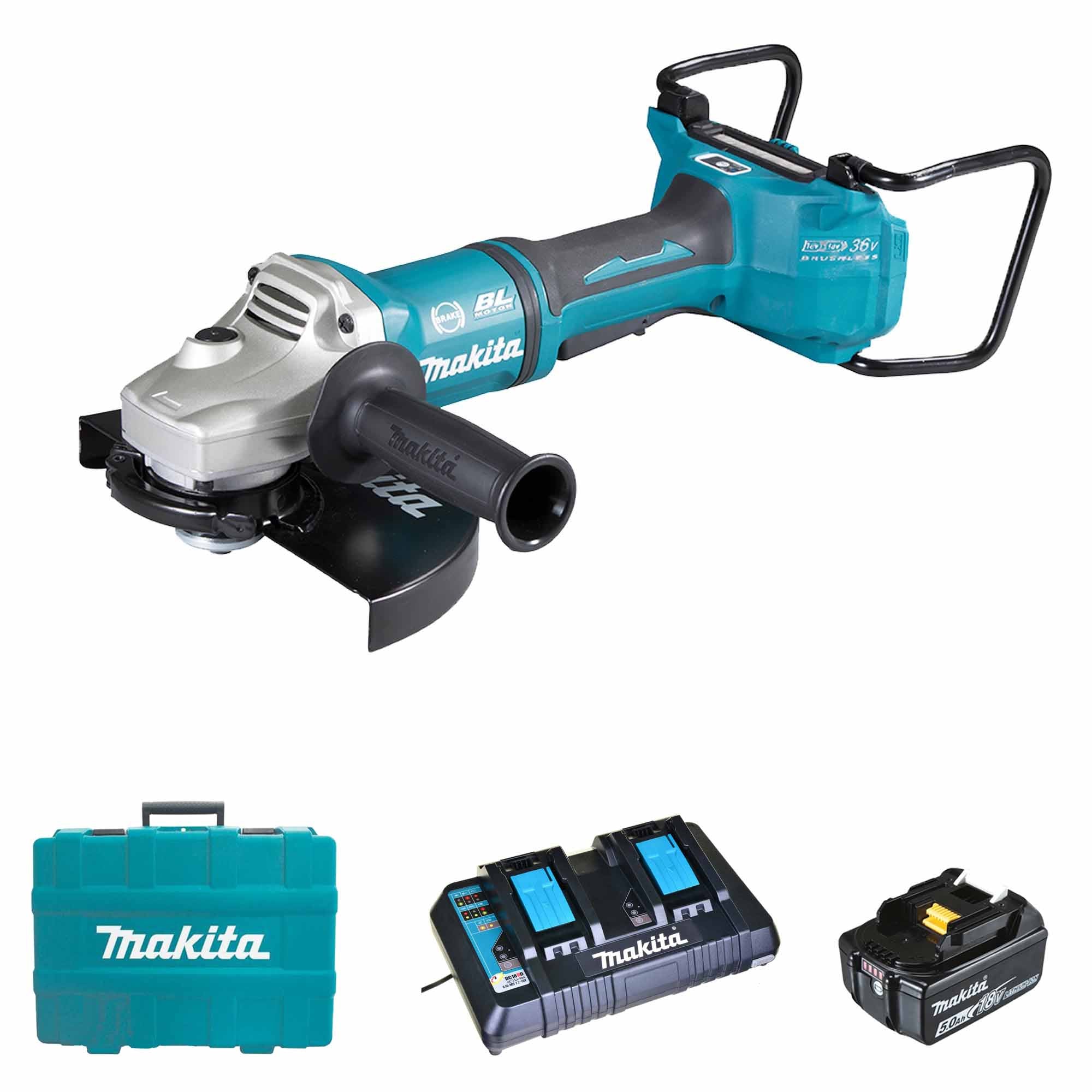 Smerigliatrice Makita DGA901T2U2 18Vx2 5Ah